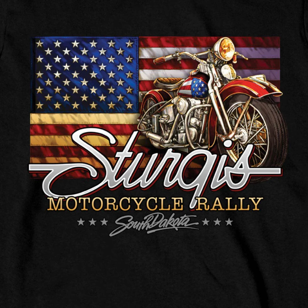 Hot Leathers SPB2094 Men's Black 2023 Sturgis Rally Rushmore Long Sleeve Shirt - Image 2