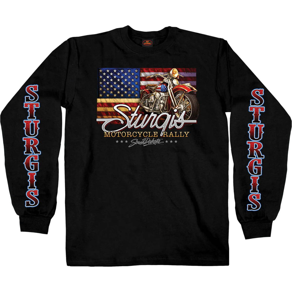 Hot Leathers SPB2094 Men's Black 2023 Sturgis Rally Rushmore Long Sleeve Shirt - Image 3