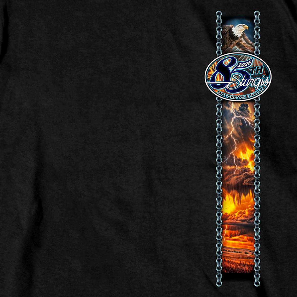 2025 Sturgis Motorcycle Rally American Bison SS Black T-shirt SPB1188 - Image 4