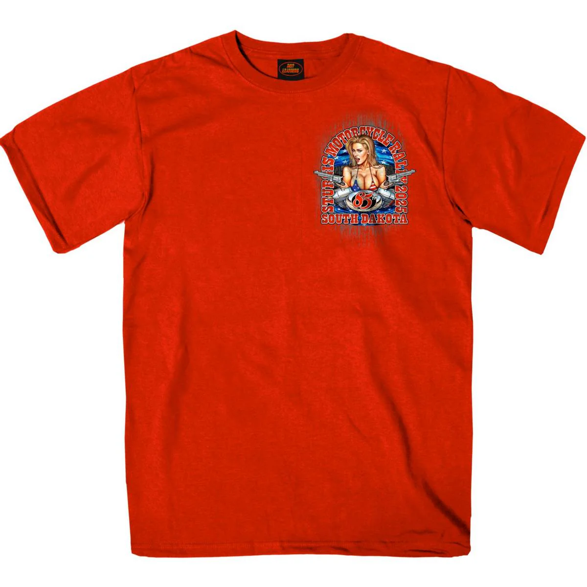 2025 Sturgis Motorcycle Rally Motor Pin UP Red SS T-Shirt SPB1167 - Image 2