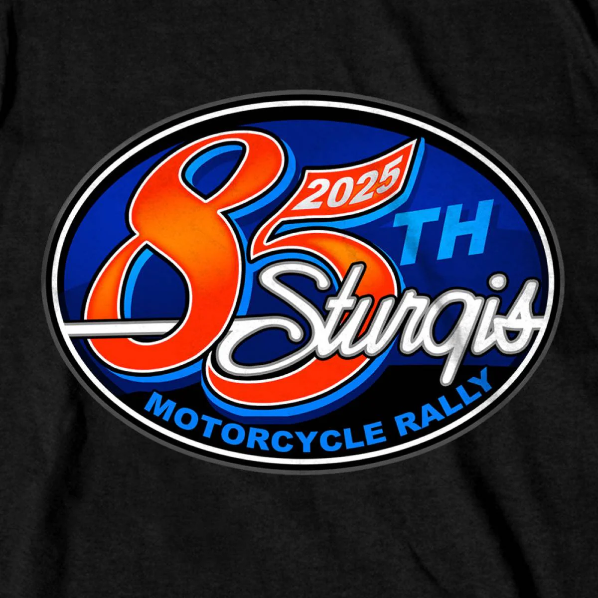 2025 Sturgis Motorcycle Rally Rally Logo Black Men's T-Shirt - Image 5
