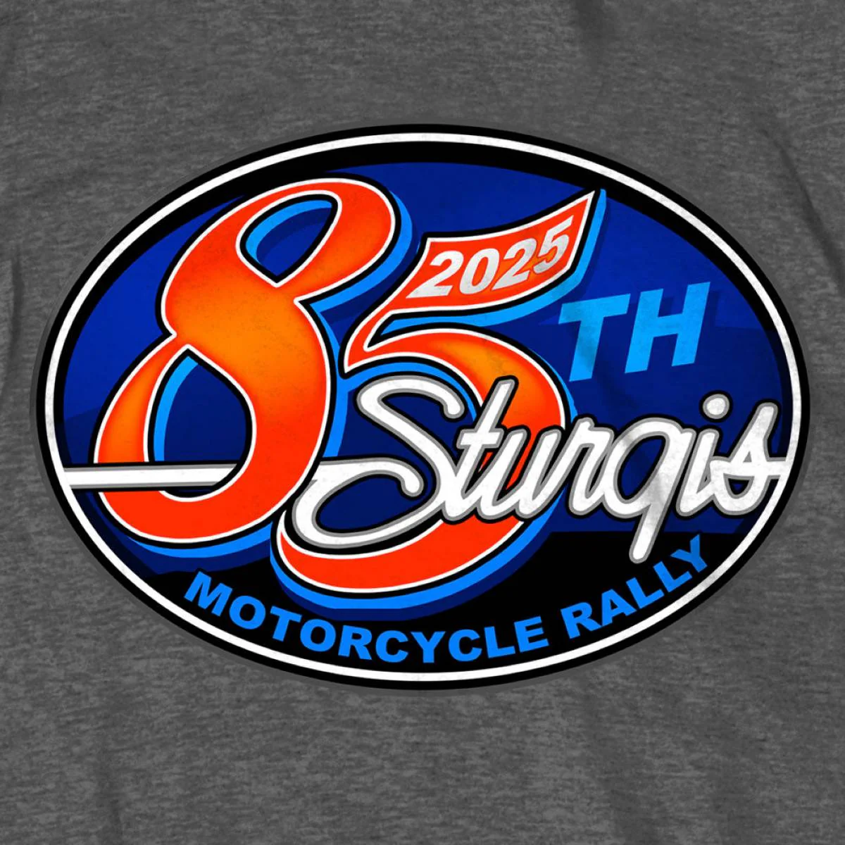 2025 Sturgis Motorcycle Rally Rally Logo Heather Charcoal Men's T-Shirt - Image 5