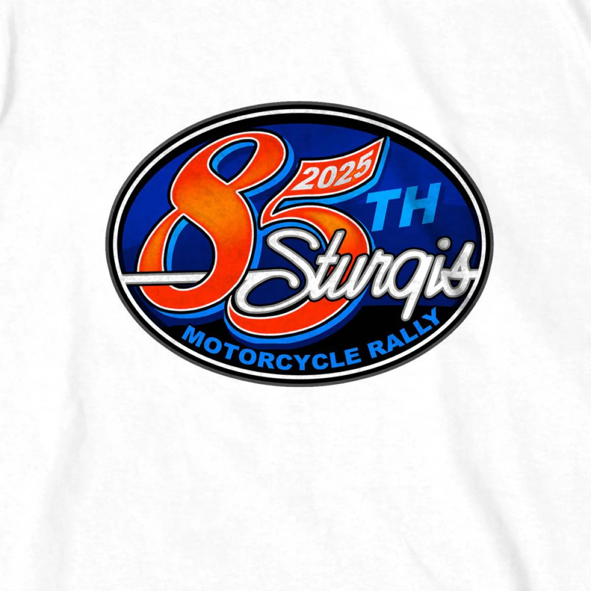 2025 Sturgis Motorcycle Rally Rally Logo White Men's T-Shirt - Image 4