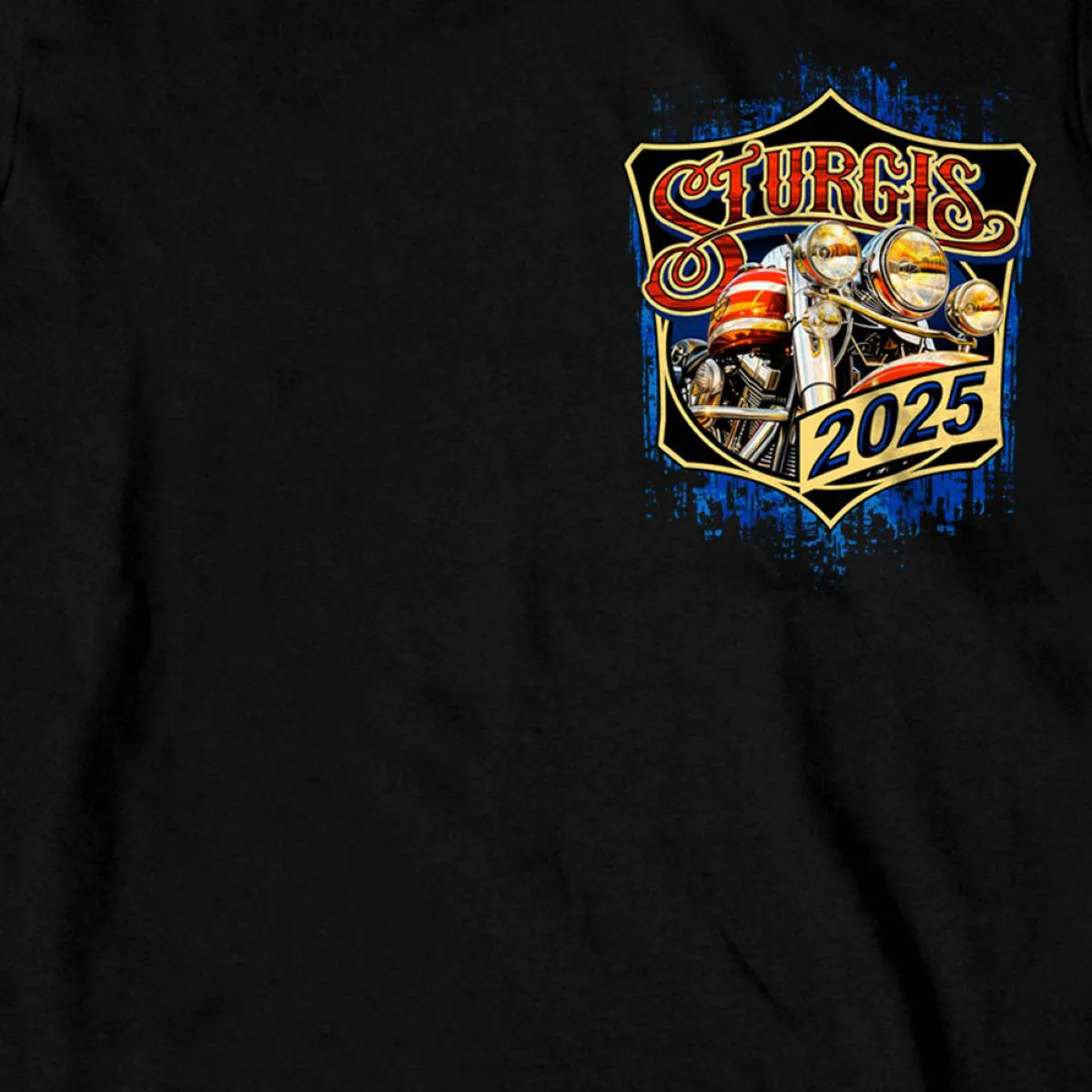 2025 Sturgis Motorcycle Rally Rushmore Black Men's Long Sleeve Shirt - Image 3