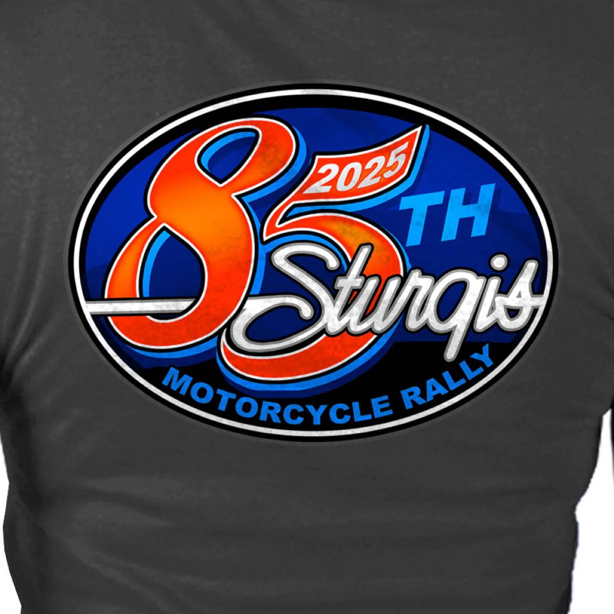 2025 Sturgis Women's Motorcycle Rally Rally Logo Charcoal Ladies T-Shirt - Image 4