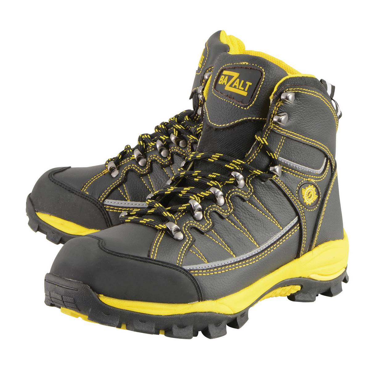 Bazalt MBM9122 Men’s Black & Yellow Waterproof Frost-Proof Leather Work & Hiking Shoes - Image 5