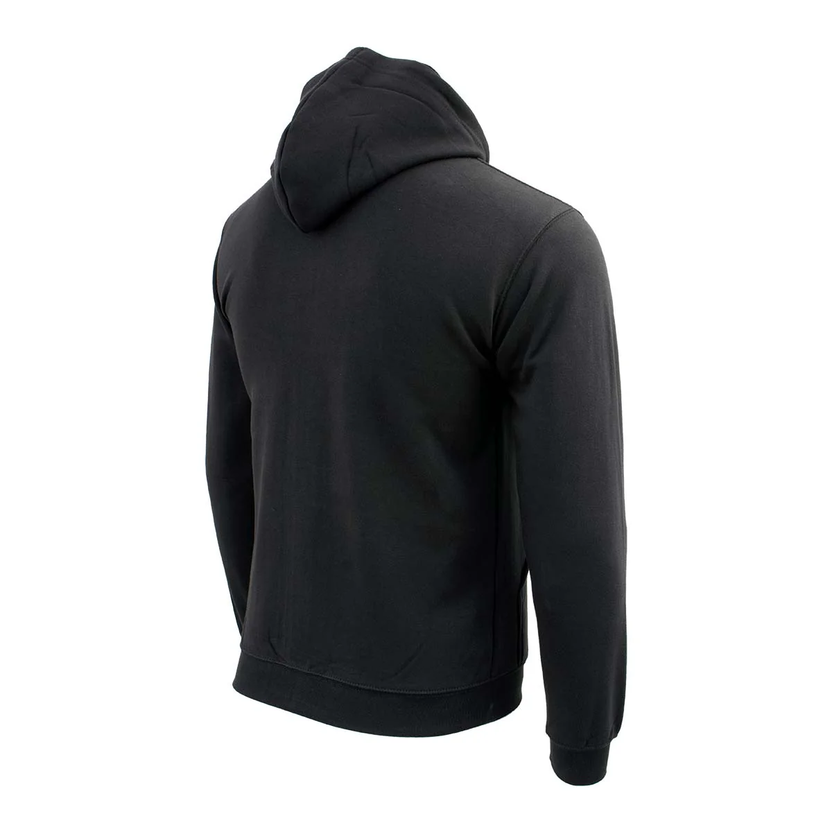 Biker Clothing Co. BCC118025 Men's Classic Black Hoodie with Zipper Closure - Image 5