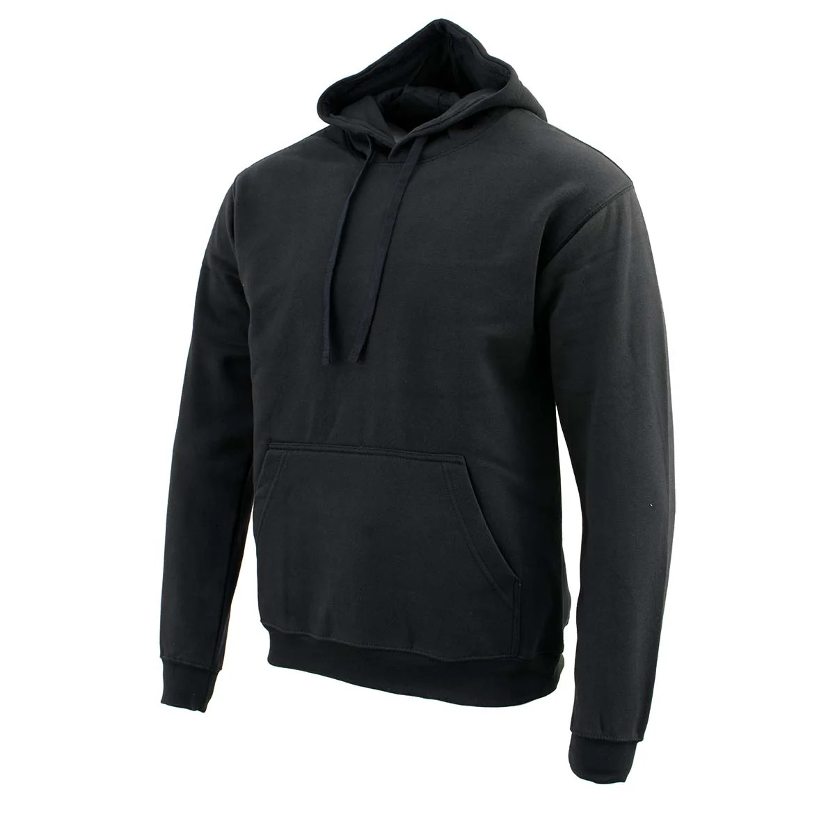Biker Clothing Co. BCC118027 Men's Classic Black Pullover Hoodie Sweater - Image 4