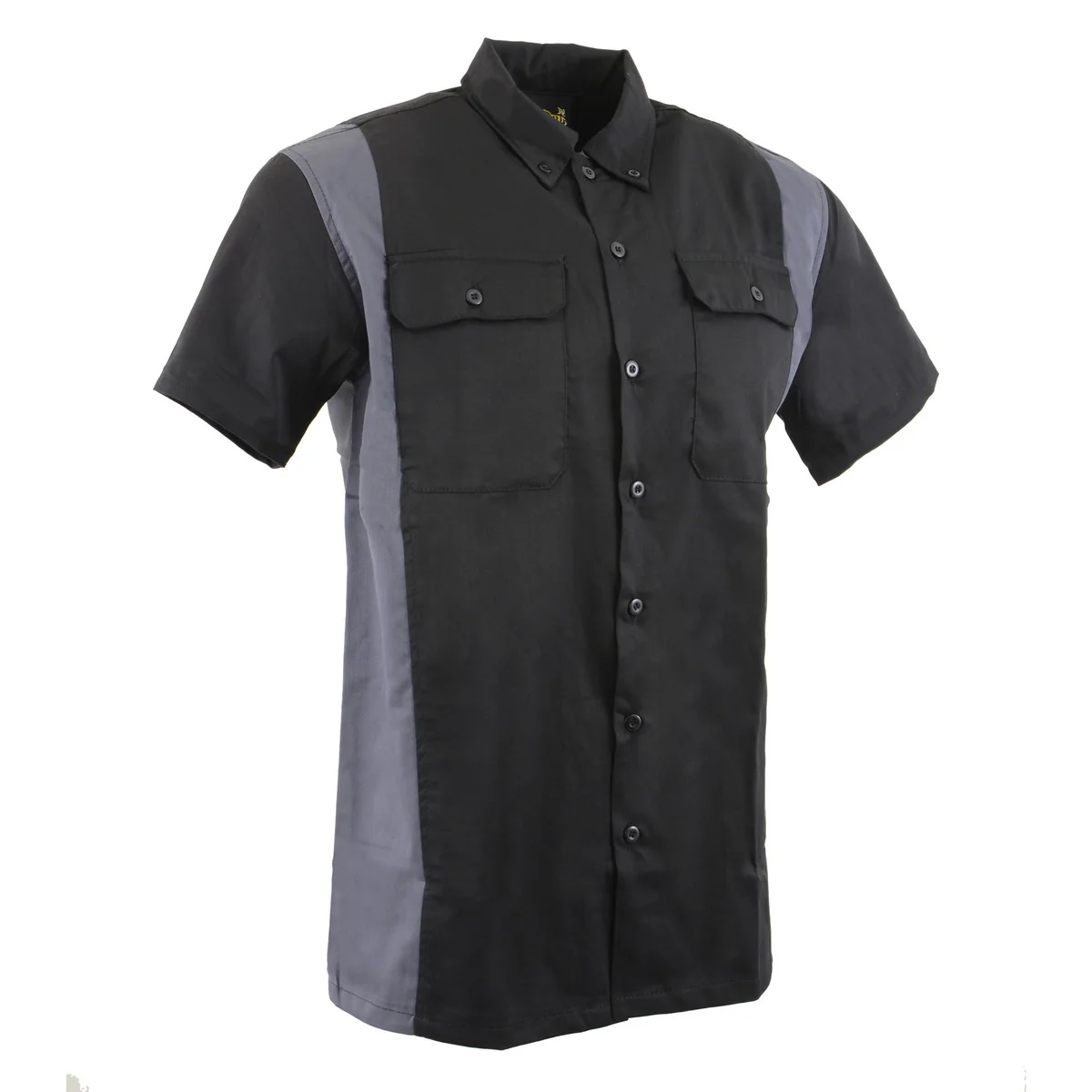 Milwaukee Leather MDM11674 Men’s Black-Grey Button-Up Heavy-Duty Work Shirt - Classic Mechanic Shirt w/ Pockets - Image 9