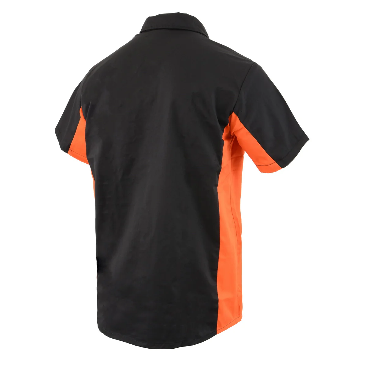 Biker Clothing Co. MDM11676 Men’s Black-Orange Button-Up Heavy-Duty Work Shirt - Classic Mechanic Shirt w/ Pockets - Image 6