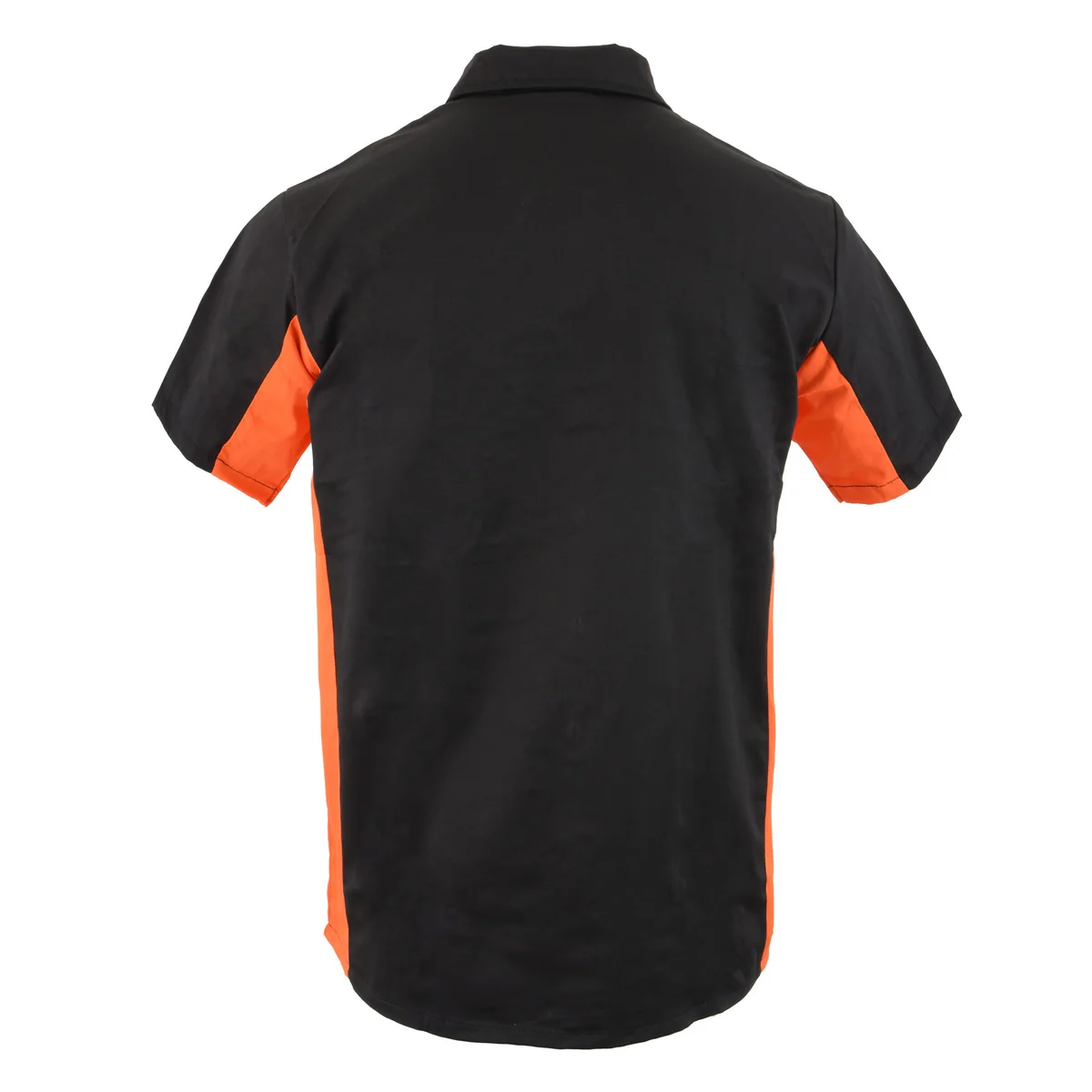Biker Clothing Co. MDM11676 Men’s Black-Orange Button-Up Heavy-Duty Work Shirt - Classic Mechanic Shirt w/ Pockets - Image 7