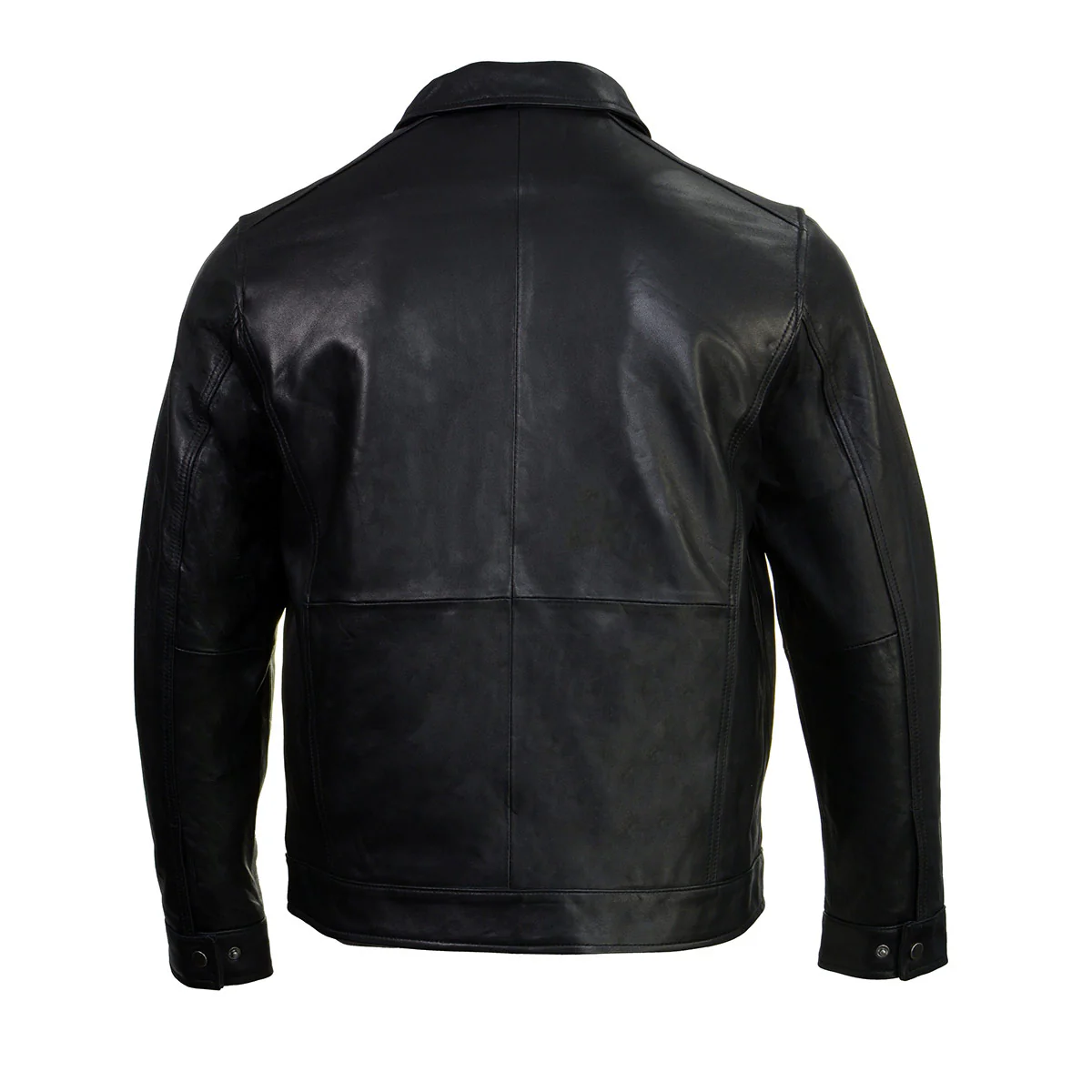 Boston Harbour 1.0 Men's Black New Zealand Lamb Leather Fashion Car Coat Jacket SFM1899 - Image 2