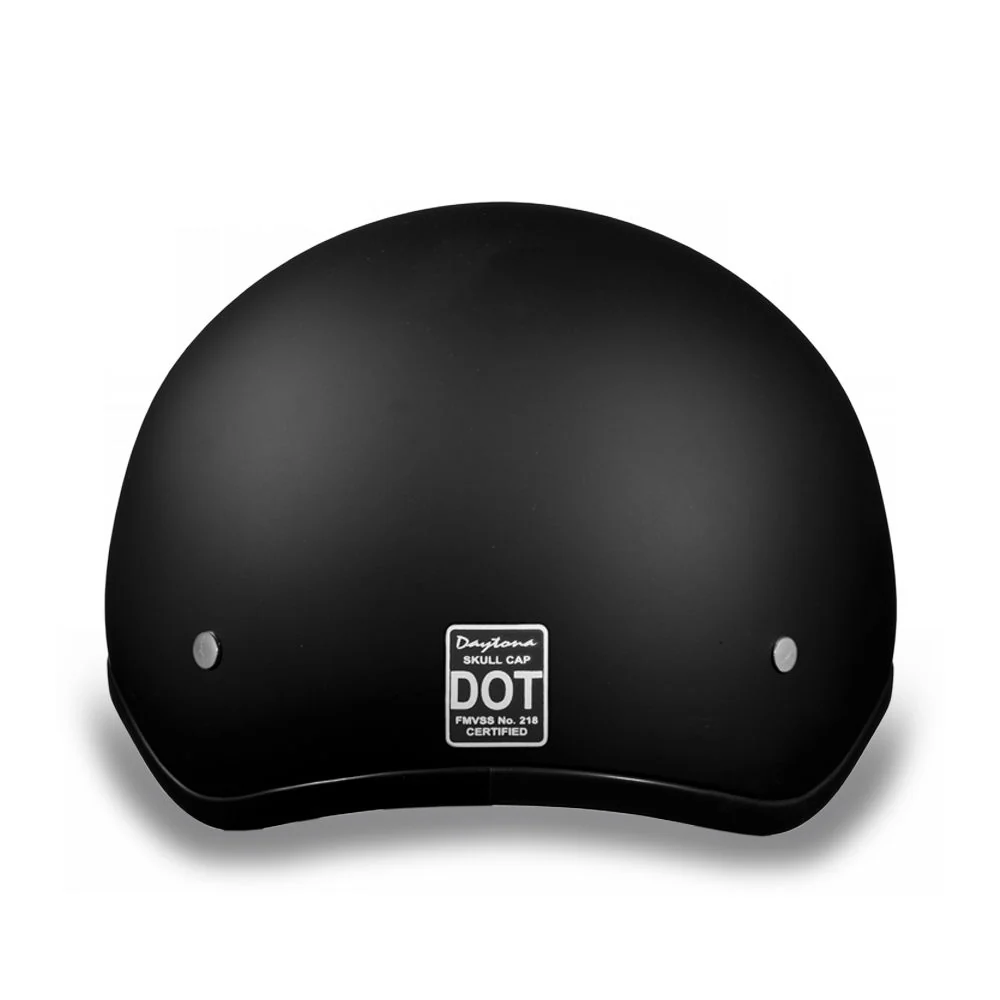 Close Out Daytona Helmets D1-B ‘Skull Cap' Dull Black Half Face Helmet with Visor - Image 3