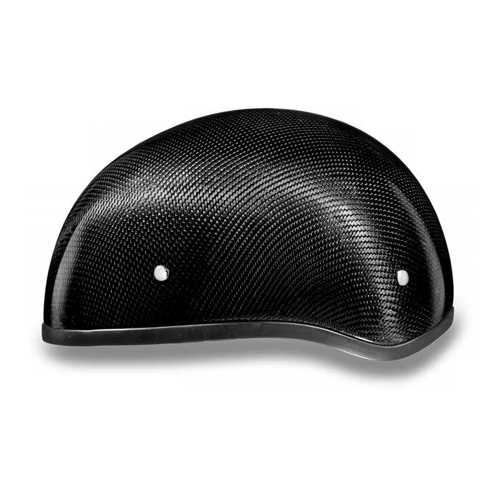Close Out Daytona Helmets D2-GNS ‘Skull Cap' Grey Carbon Fiber Half Face Helmet without Visor - Image 2