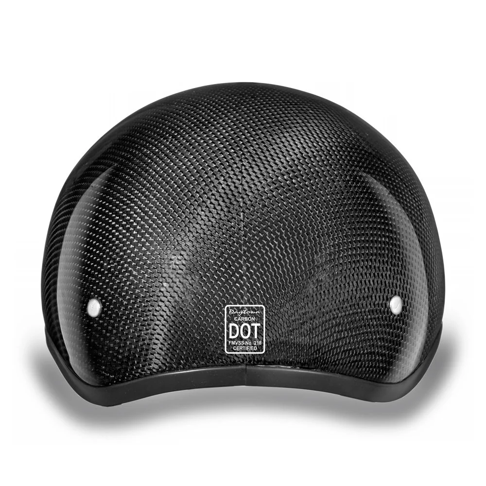Close Out Daytona Helmets D2-GNS ‘Skull Cap' Grey Carbon Fiber Half Face Helmet without Visor - Image 3