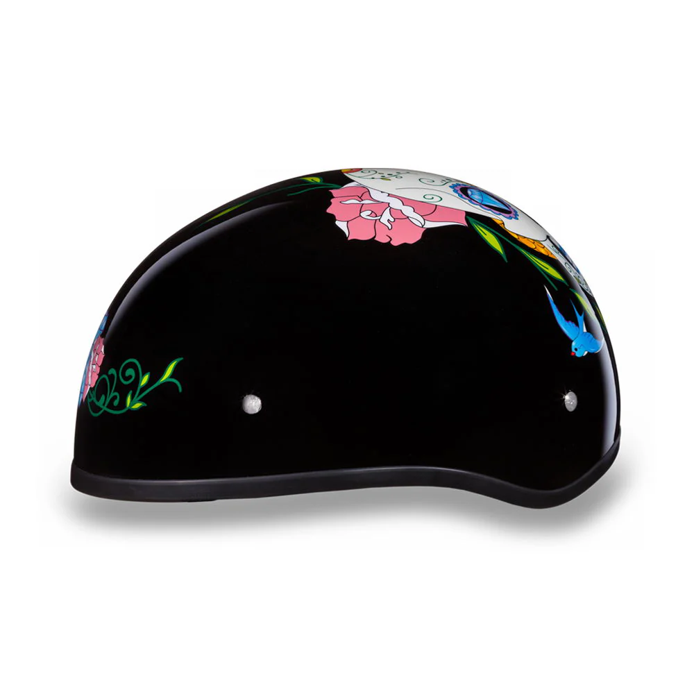 Close Out Daytona Helmets D6-DS ‘Skull Cap’ Diamond Skull Half Face Helmet - Image 2