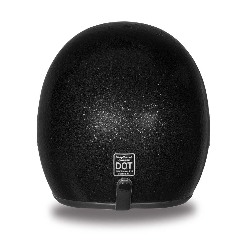 Close Out Clearance Daytona Helmets DC7-A ‘Cruiser’ Black Metal Flake ¾ Open Face Helmet - Image 4