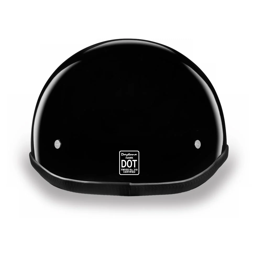 Close Out Clearance Daytona Helmets H1-A ‘Hawk’ Polo Style HI-Gloss Black Half Face Helmet - Image 3