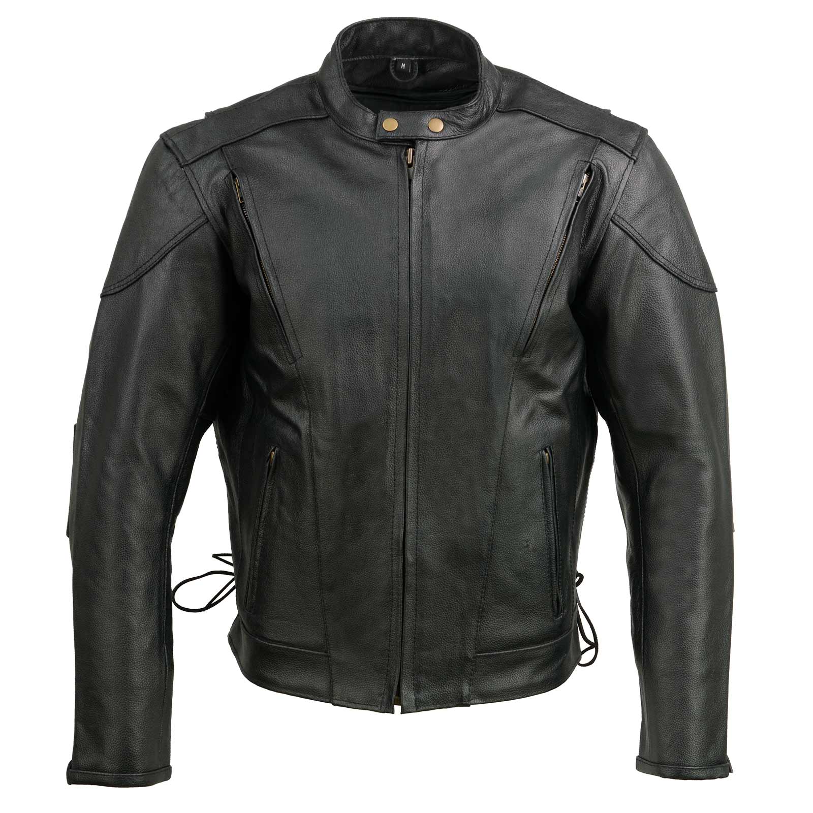Event Leather EL5410 Men's Black Side Lace Scooter Jacket with Vents - Motorcycle Riding Jackets - Image 13