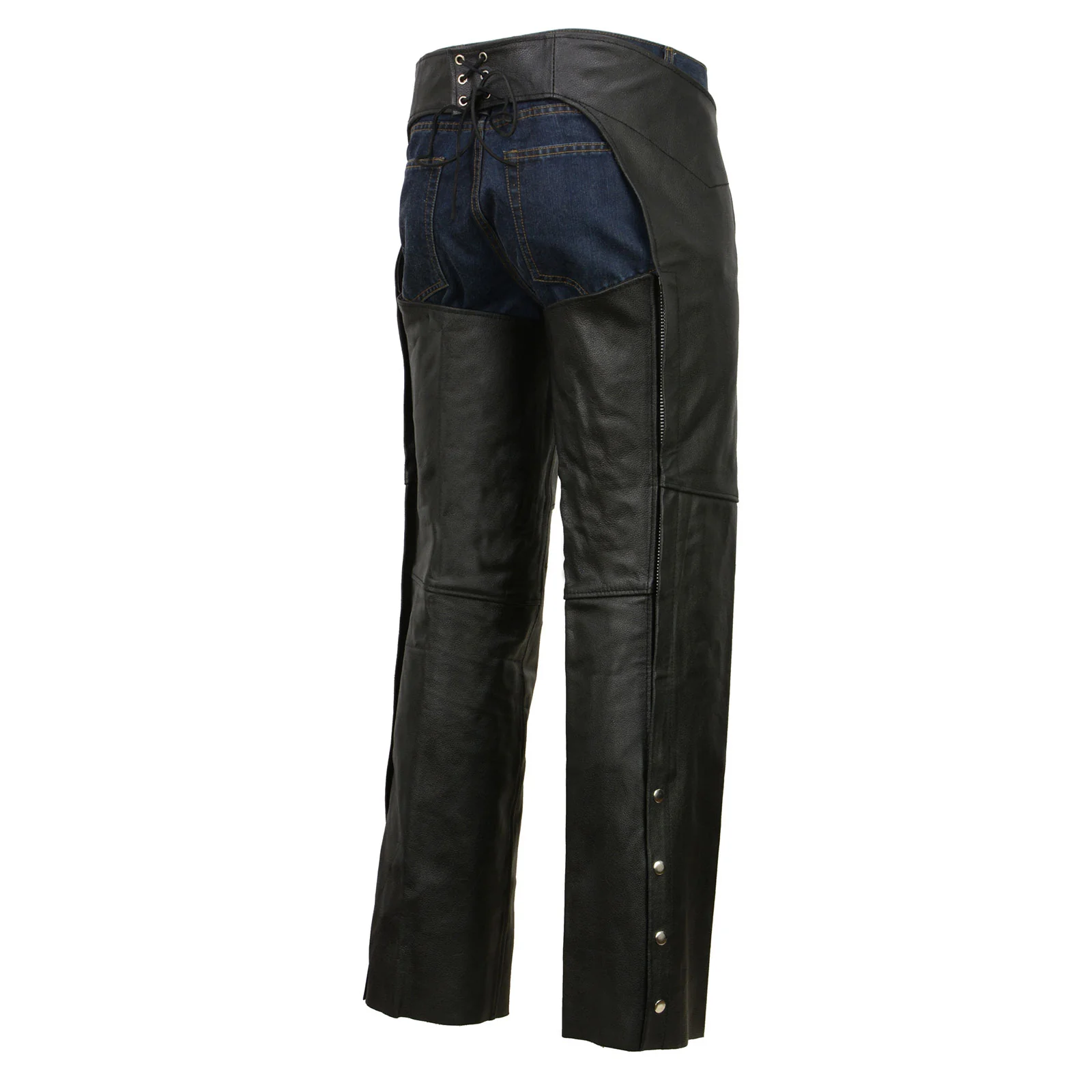 Event Biker EL1117BO Black Real Premium Leather Motorcycle Chaps for Men - Premium Leather Riding Chaps - Image 8