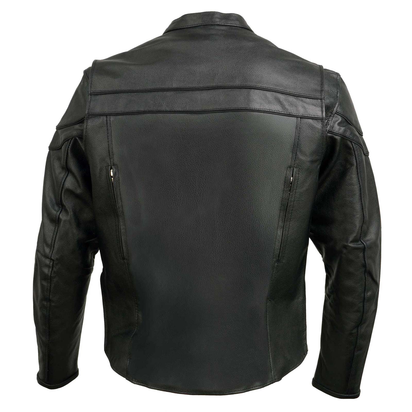 Event Leather EL1408 Men's Black Sporty Scooter Crossover Motorcycle Leather Jacket - Motorcycle Riding Jackets - Image 9