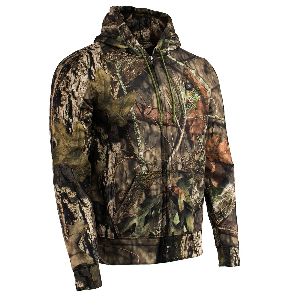 Nexgen Heat NXM1776SET Men's Camouflaged Heated Zipper Hoodies - Warming Camo Hoodie for Hunting w/ Battery - Image 9