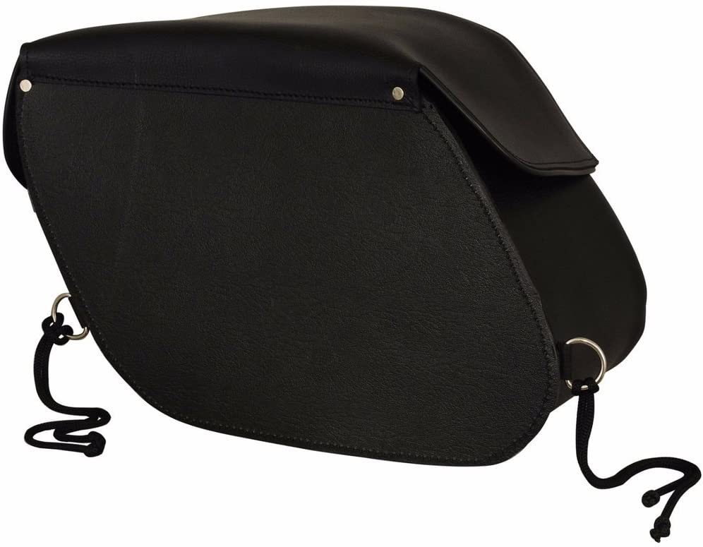 First Manufacturing FIBAG8009 Black Leather Mountable Motorcycle Saddlebags - Image 3