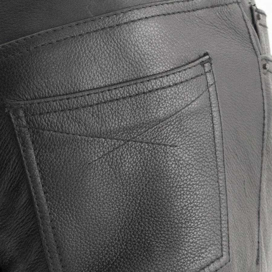 First Manufacturing FIL710CFD Women’s Black ‘Alexis’ Leather Pants - Image 3