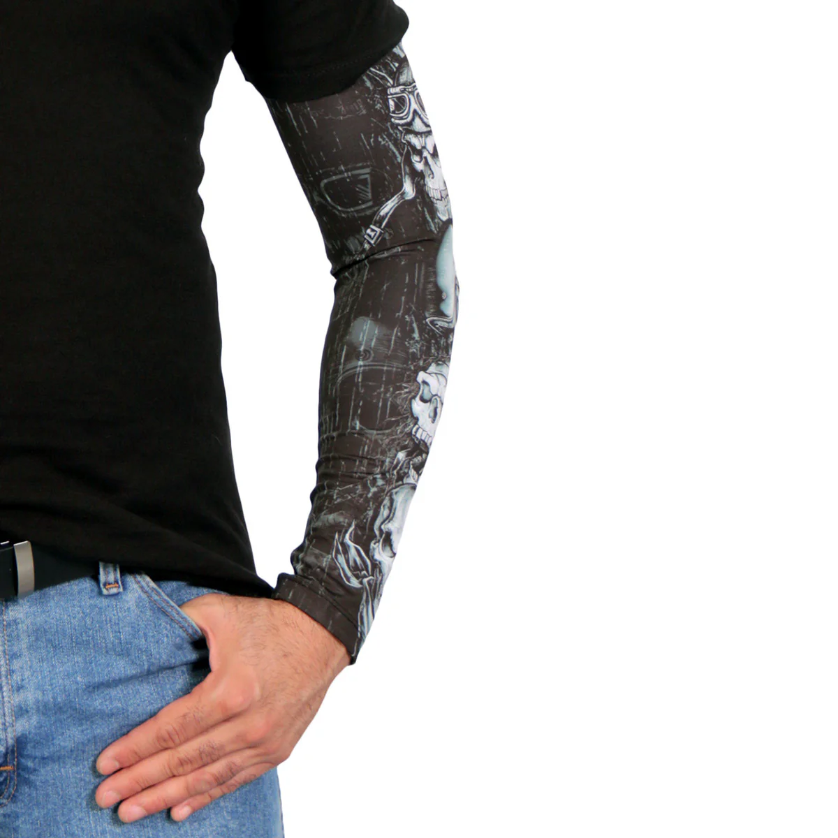 Hot Leathers ARM1004 Five Skulls Arm Sleeve - Image 3
