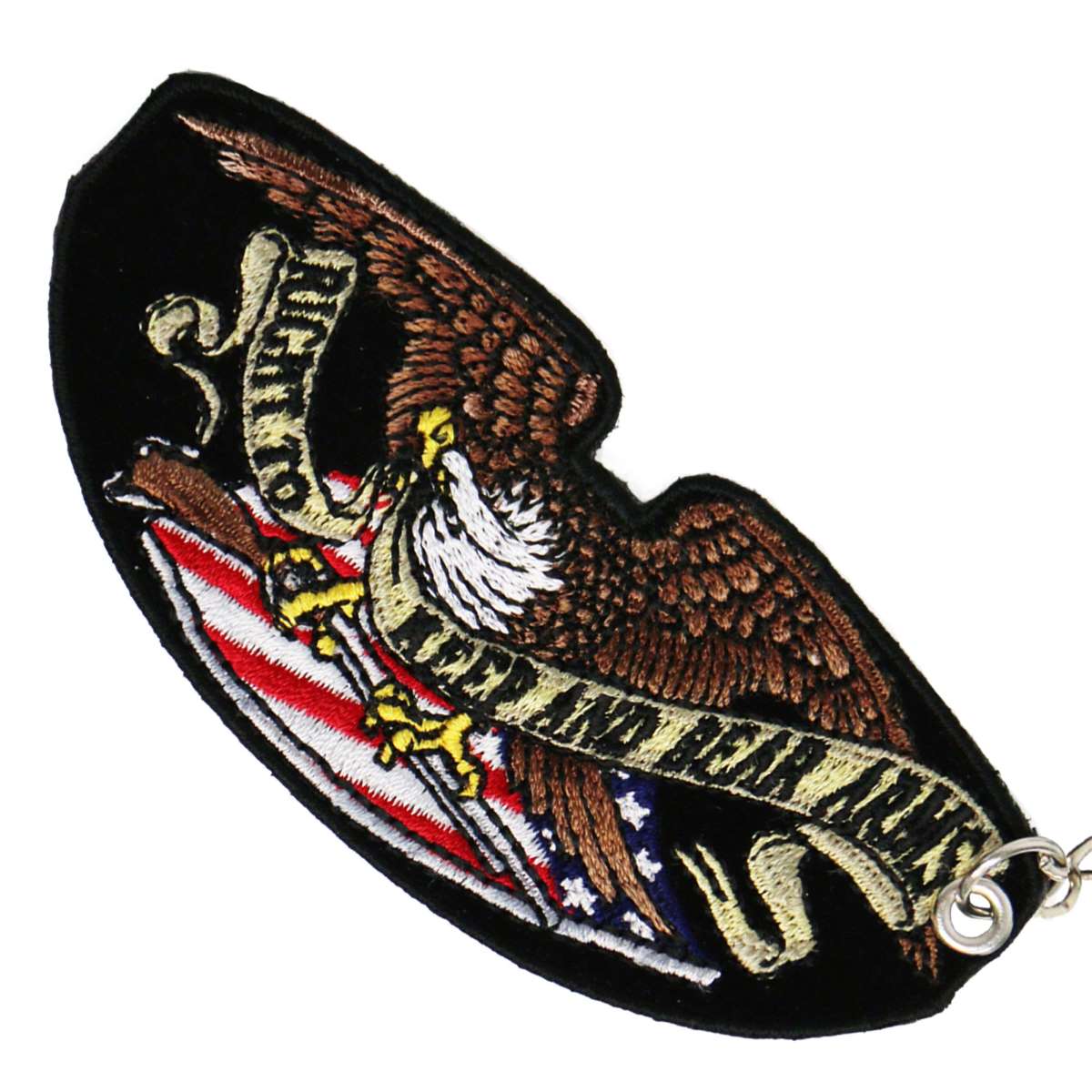 Hot Leathers Armed Eagle Embroidered Key Chain KCH1031 - Image 2