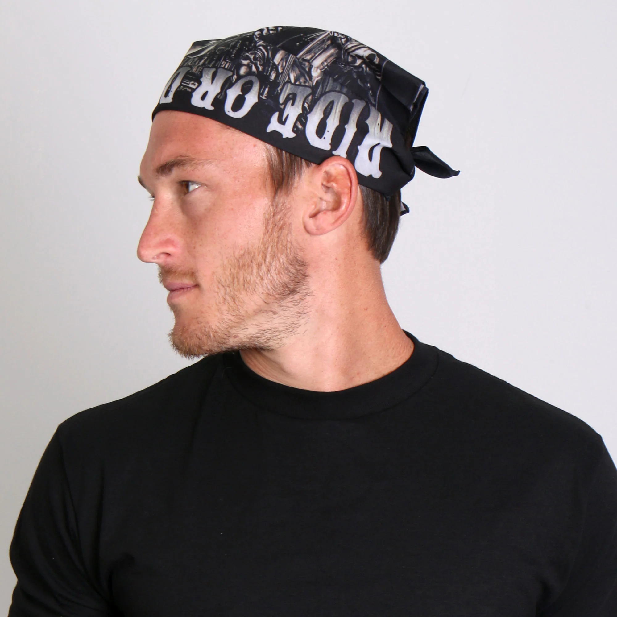 Hot Leathers BAB1047 Ride Or Die Saloon Bandana - Image 2