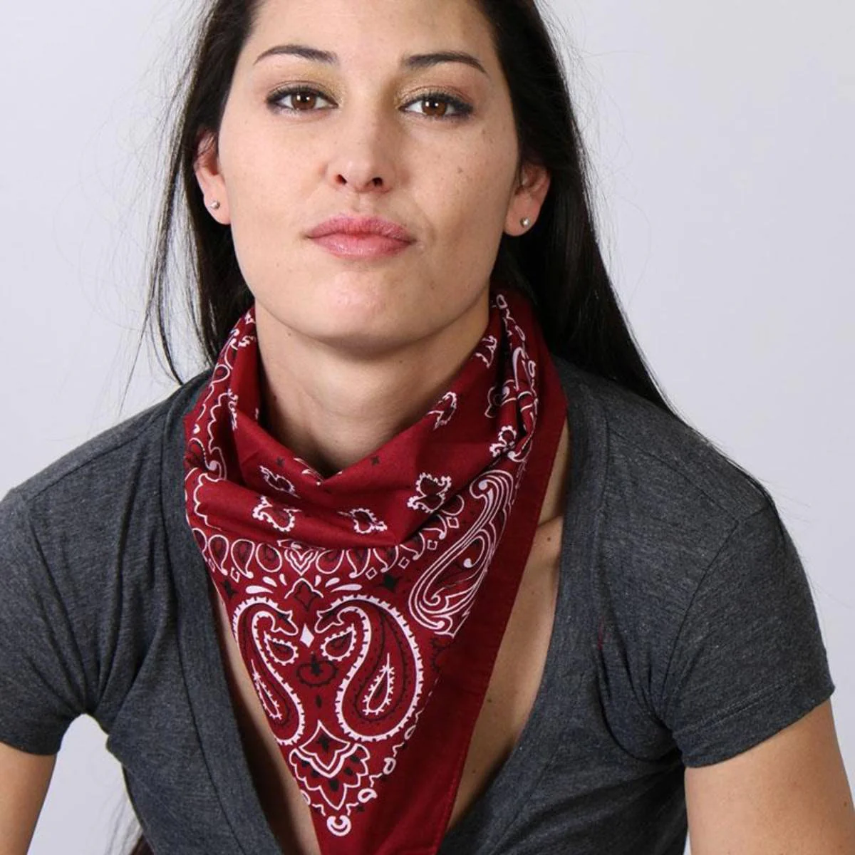 Hot Leathers BAP1011 Classic Burgundy Paisley Bandana - Image 9