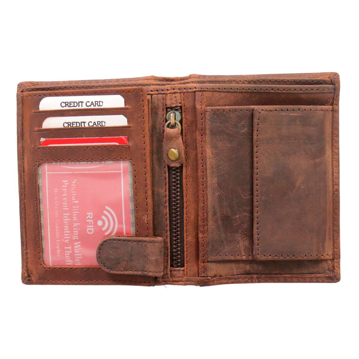Hot Leathers Bifold Leather Wallet with RFID - Image 2