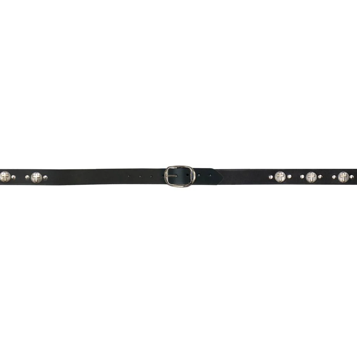 Hot Leathers BLA1132 Men's Don't Thread On Me Black Leather Belt w/ Interchangeable Buckle - 1.5 inches Wide - Image 4
