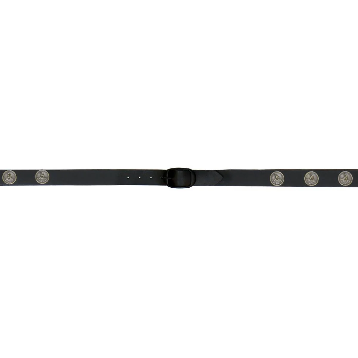 Hot Leathers BLA1133 Men's Don't Thread On Me Black Leather Belt w/ Interchangeable Buckle - 1.5 inches Wide - Image 8