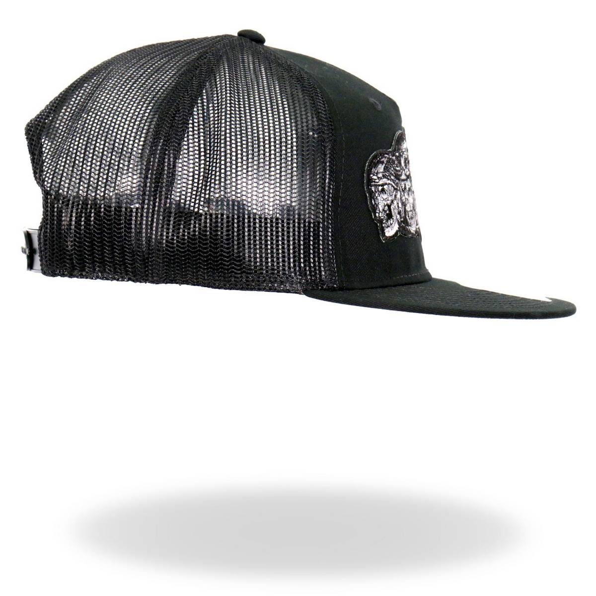 Hot leathers Black 5 Skulls Straight Snapback Hat GSH2034 - Image 5