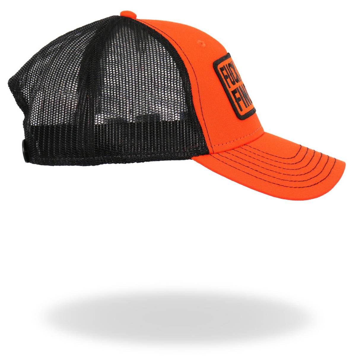 Hot Leathers Black and Orange Fuck Around Find Out Snapback Hat GHS2049 - Image 5