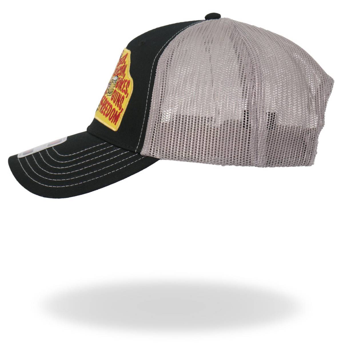 Hot Leathers Black and White Trucker Hat Beer Bacon Bikes GSH1040 - Image 3