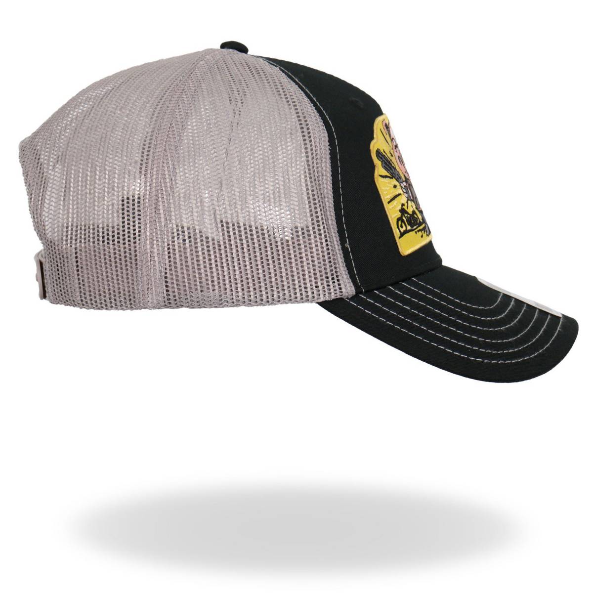 Hot Leathers Black and White Trucker Hat Beer Bacon Bikes GSH1040 - Image 5