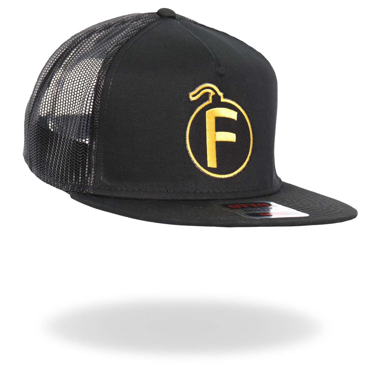 Hot Leathers Black and Yellow F Bomb Snapback Hat GSH2032 - Image 6
