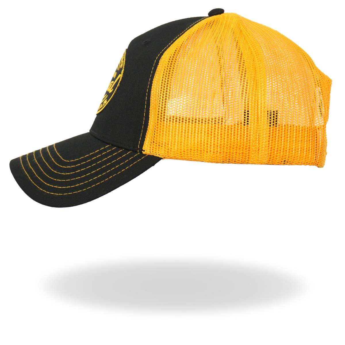 Hot Leathers Black And Yellow Trucker Hat Local Dive Bar GSH1048 - Image 3
