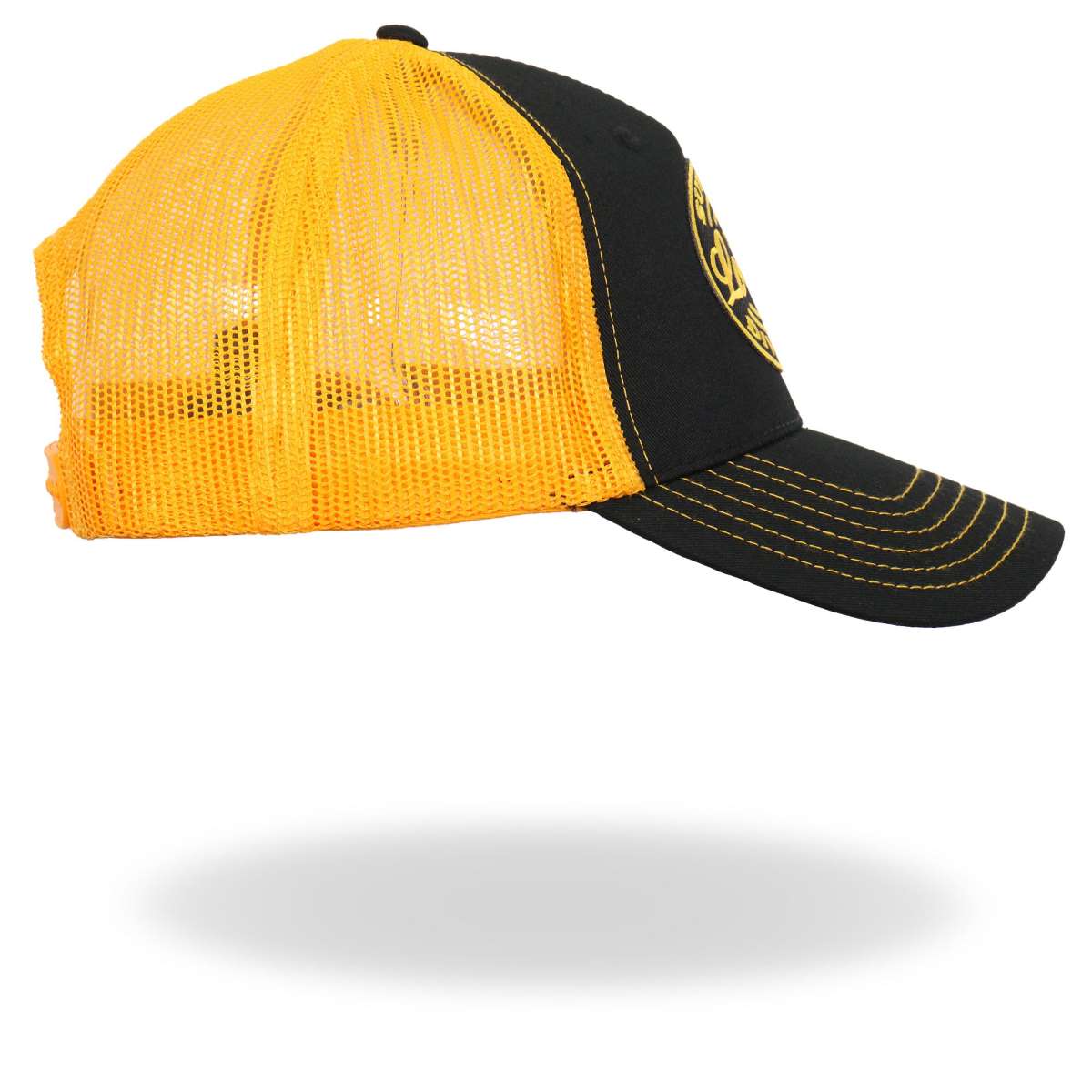 Hot Leathers Black And Yellow Trucker Hat Local Dive Bar GSH1048 - Image 5