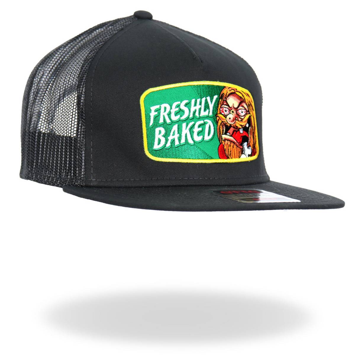 Hot Leathers Black Freshly Baked Flat Brim Snap Back Hat GSH2035 - Image 5
