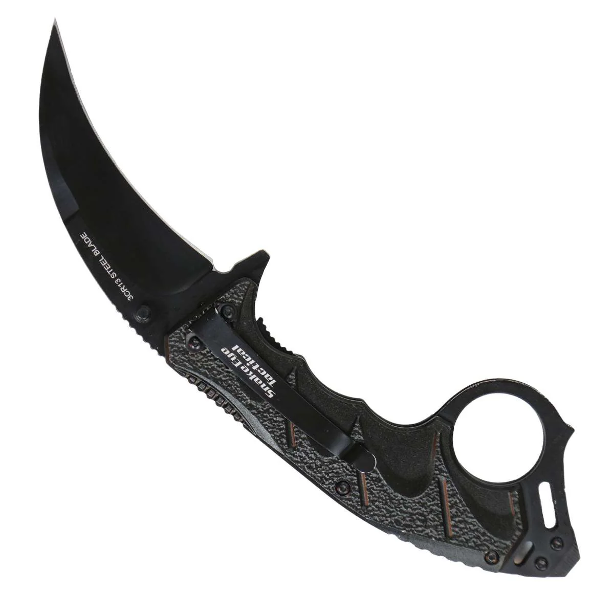 Hot Leathers Black Gravel Knife w/ Clip KNA1140 - Image 3