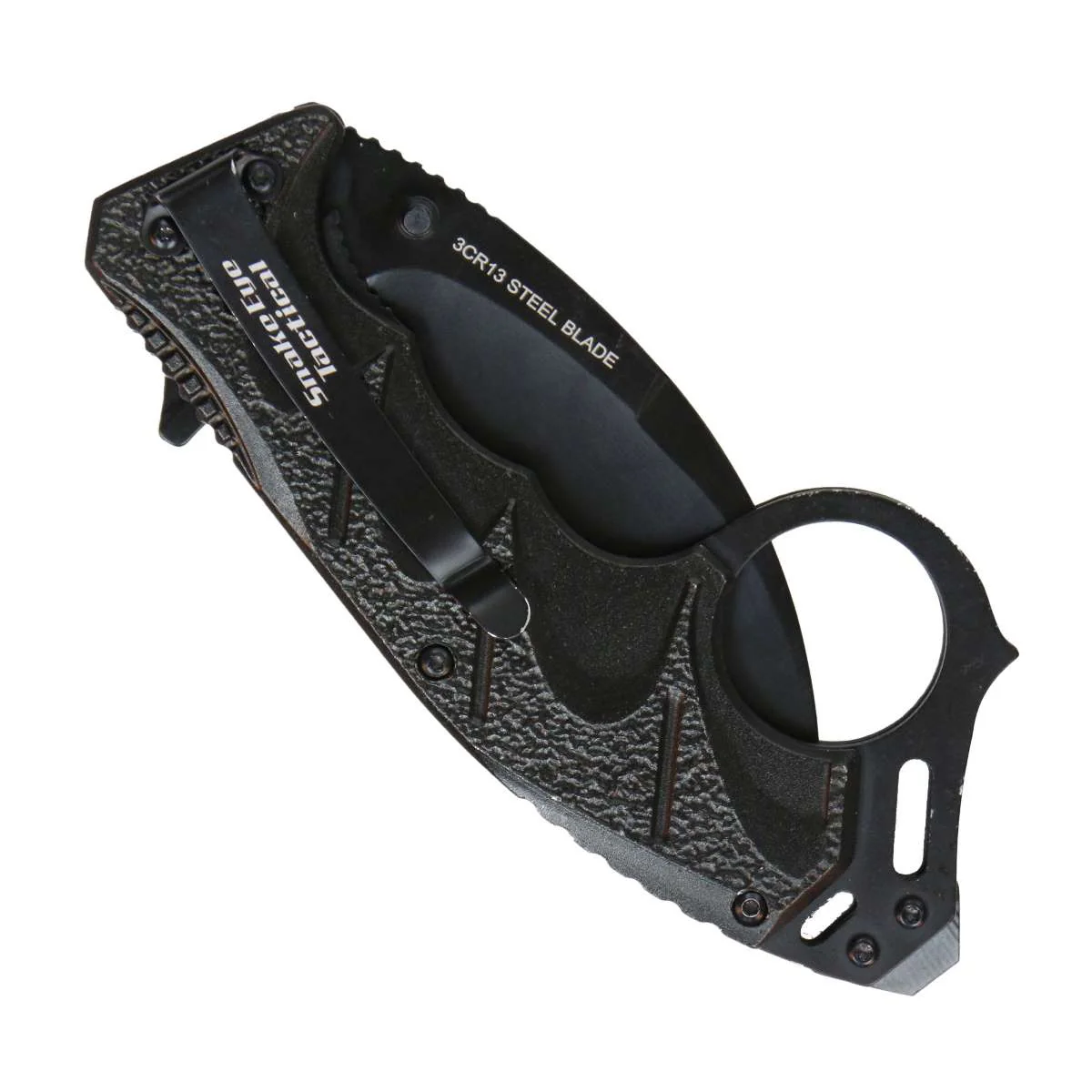 Hot Leathers Black Gravel Knife w/ Clip KNA1140 - Image 4