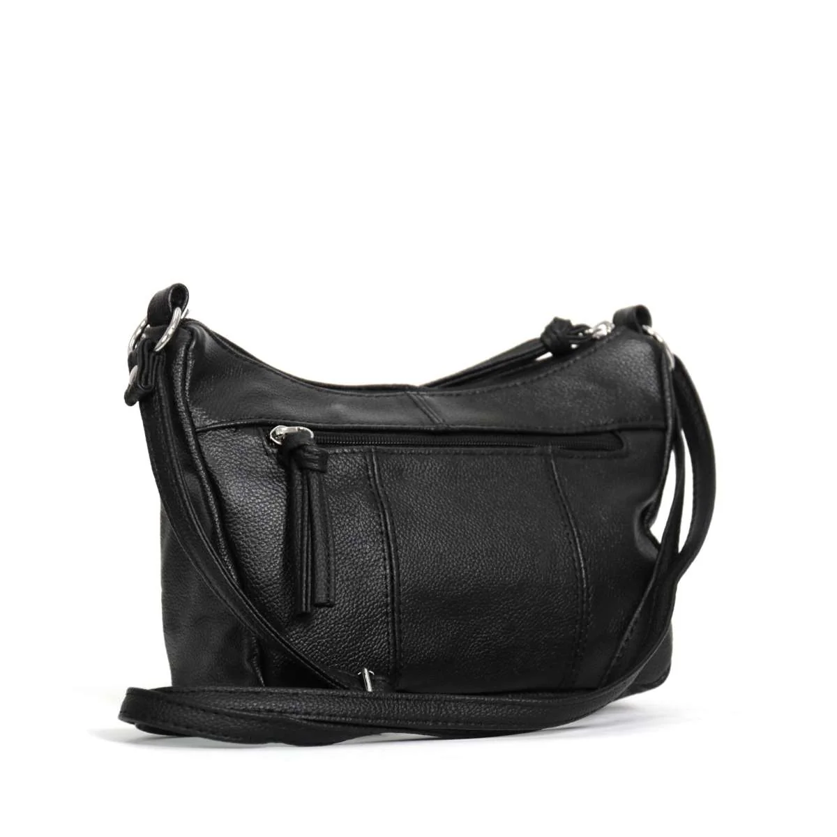 Hot Leathers Black Leather Purse with Two Zipper Pockets PUA1060 - Image 3
