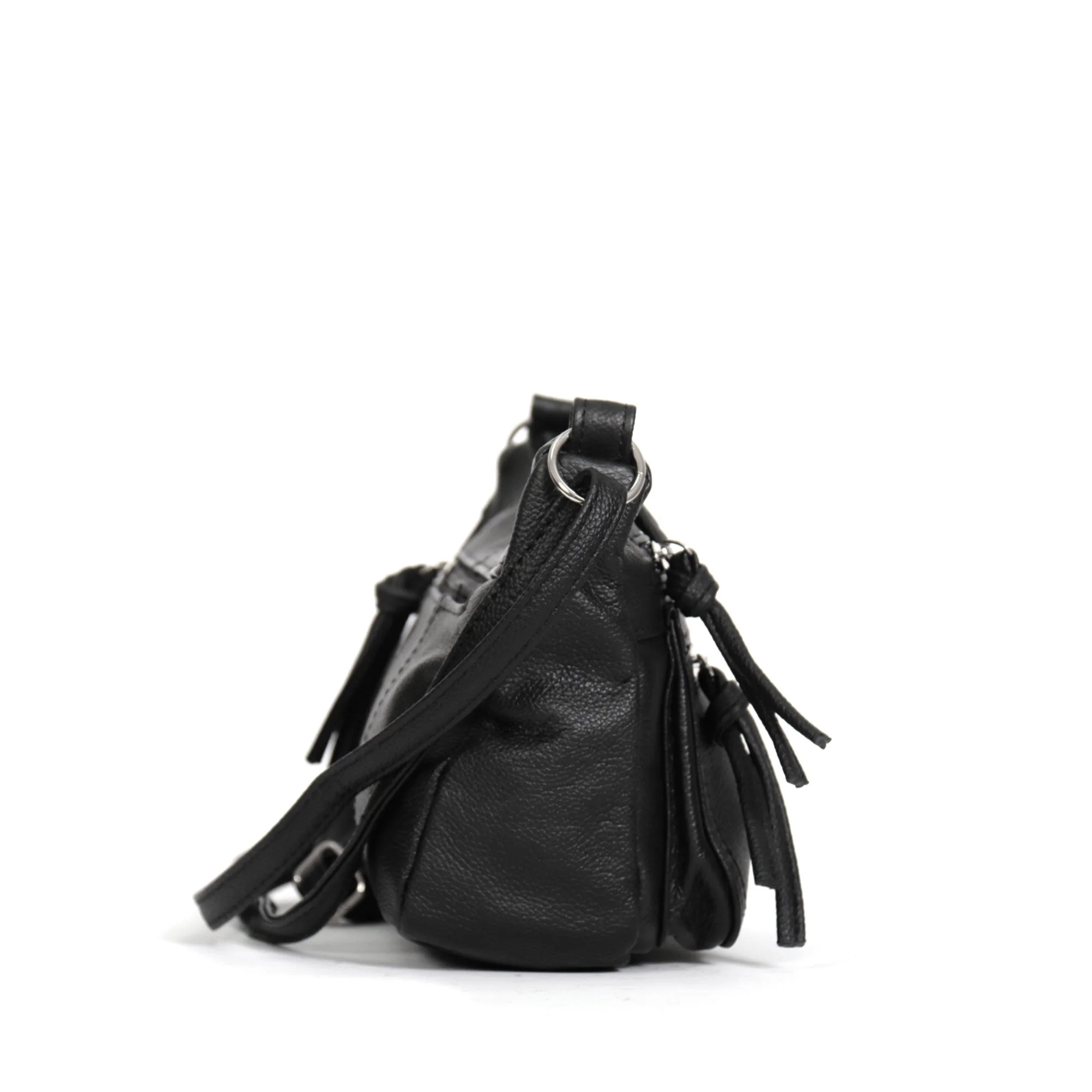 Hot Leathers Black Leather Purse with Two Zipper Pockets PUA1060 - Image 4