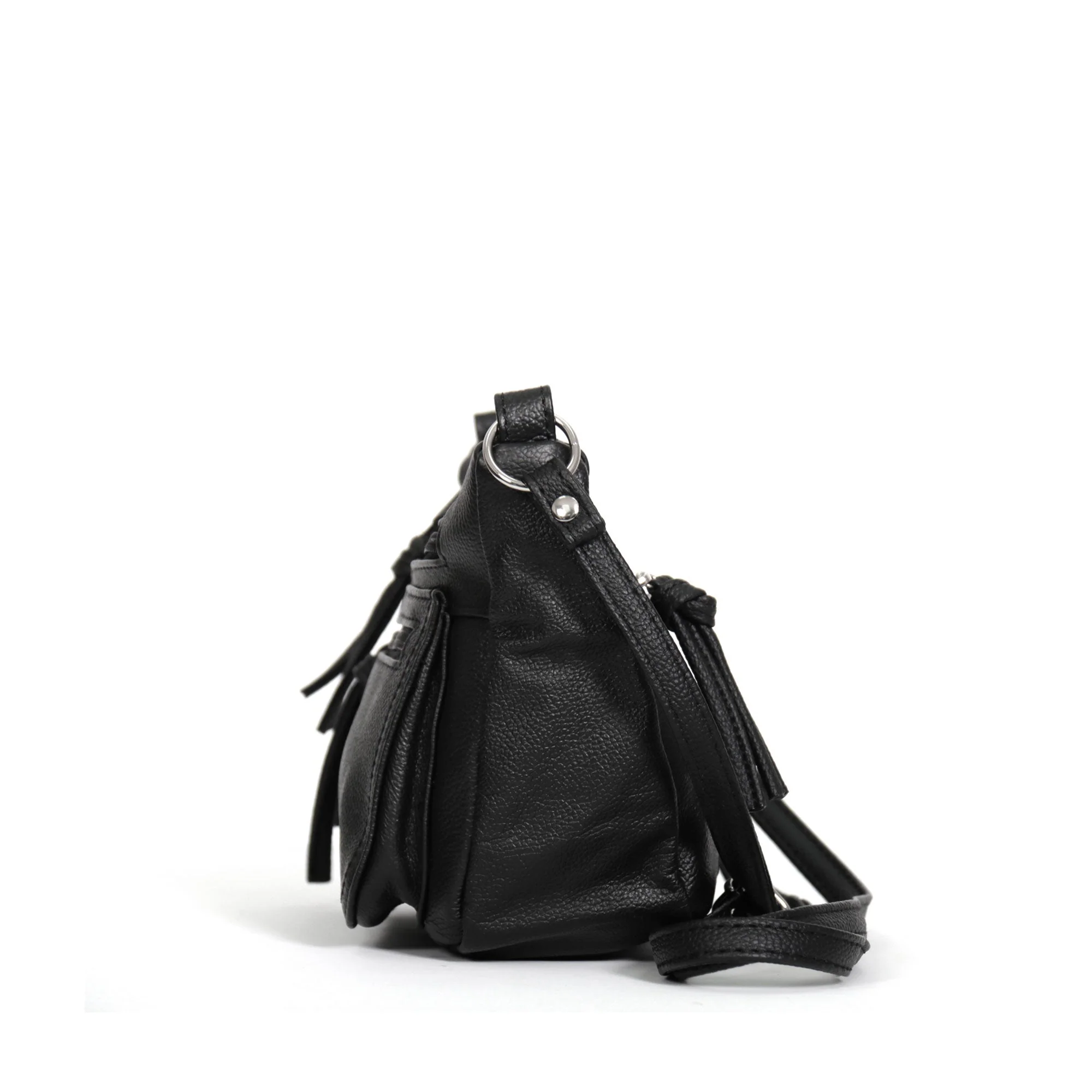 Hot Leathers Black Leather Purse with Two Zipper Pockets PUA1060 - Image 8