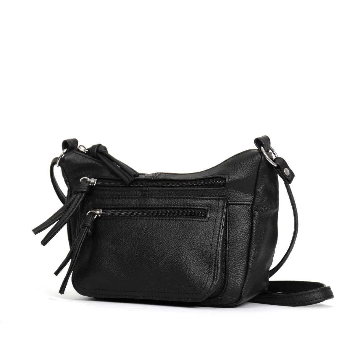 Hot Leathers Black Leather Purse with Two Zipper Pockets PUA1060 - Image 9
