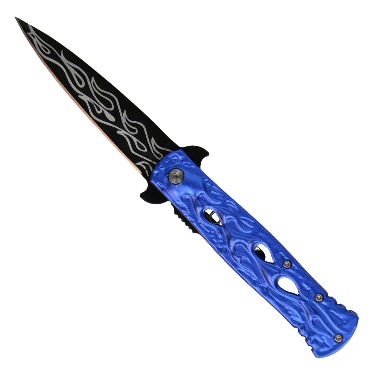 Hot Leathers Blue Flame Stiletto Knife KNA1171 - Image 2